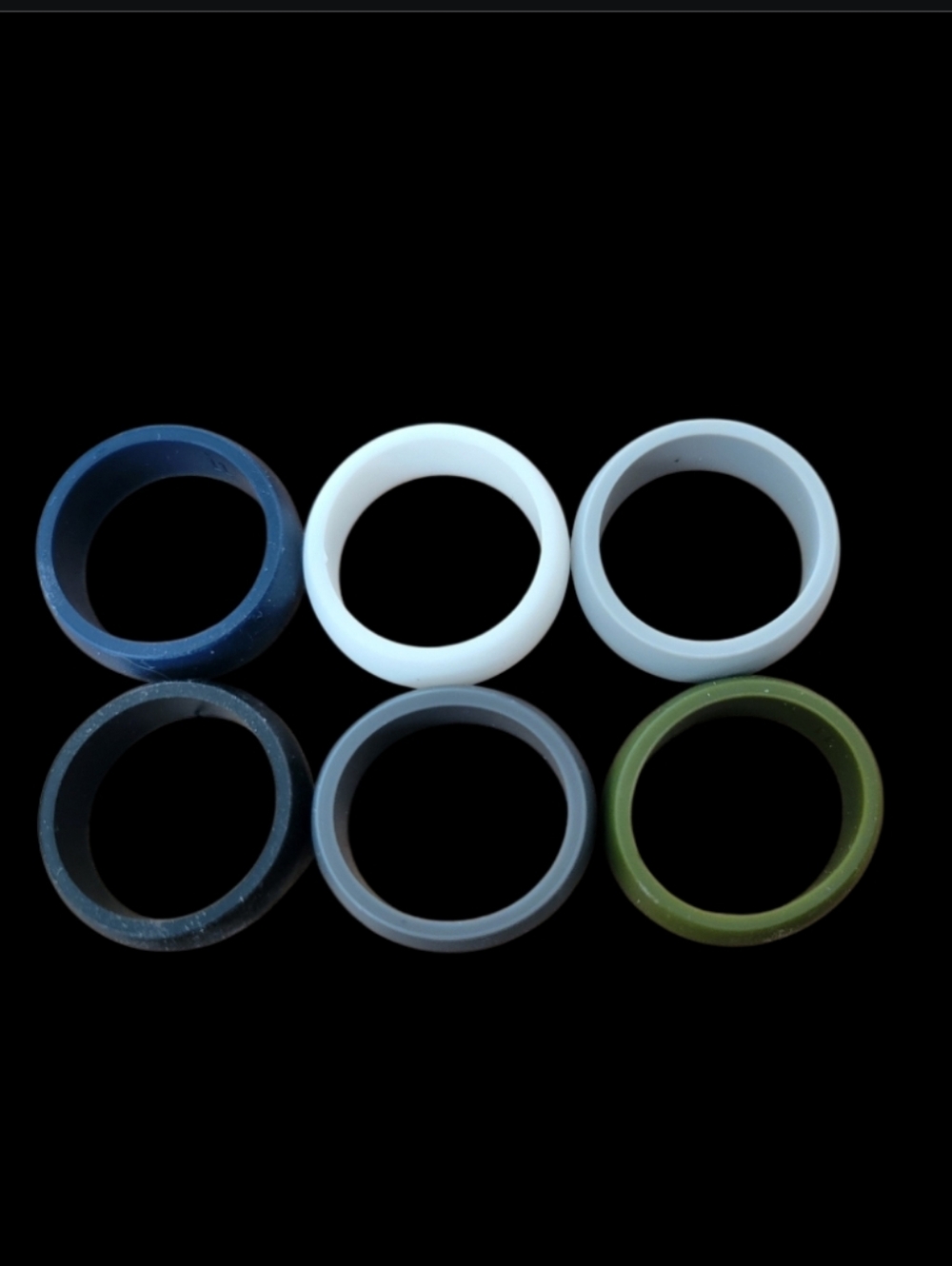 6 Silicone Rings Mens Size 11